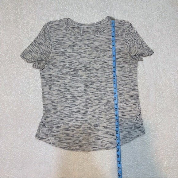 Lululemon Run It Out Tee Tiger Black White Space Dye Short Sleeve Shirt Top - Picture 4 of 6